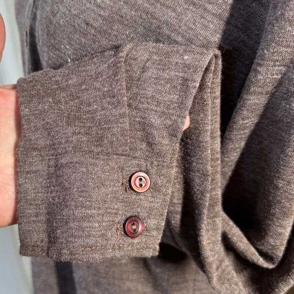 Vintage 1970s set, jacket and blouse, tie belt, taupe, NWT, Paris Star, 12 (M/L) - Picture 10 of 15